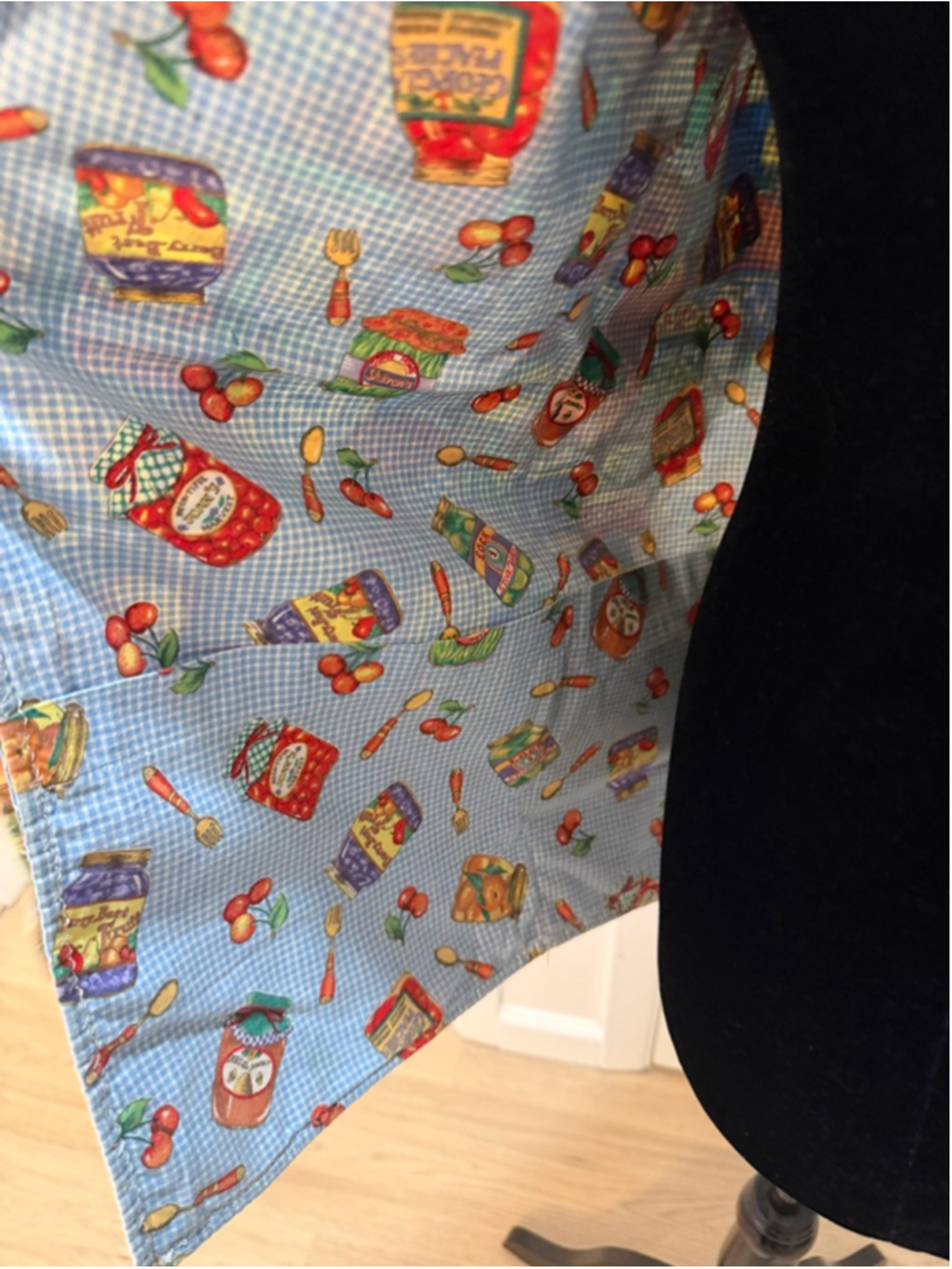 Handmade Country Kitchen Apron Farmhouse Harvest Print Cobbler Style New - Picture 5 of 5
